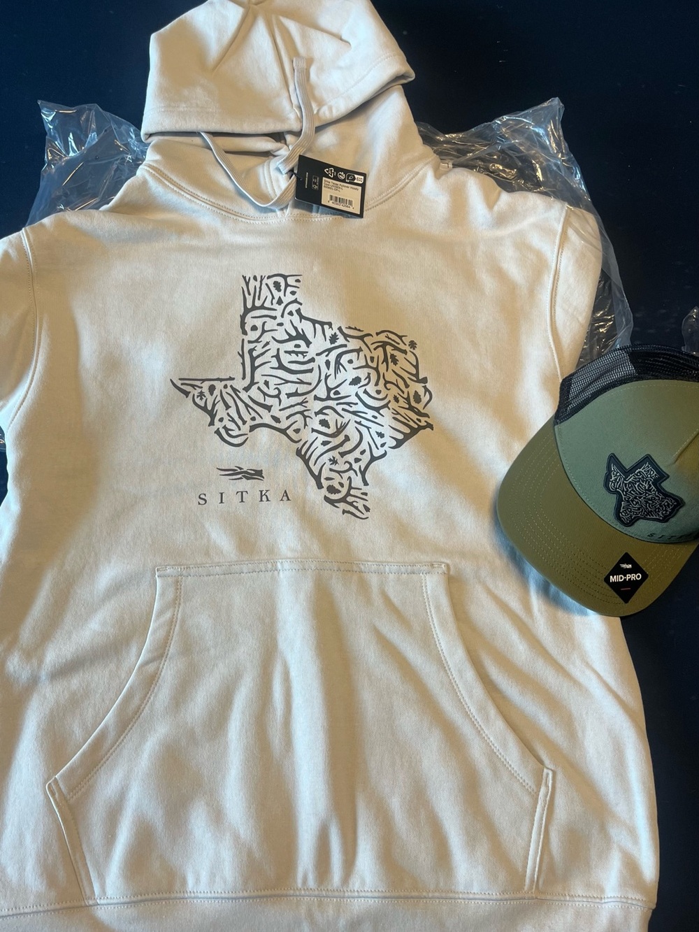 New Sitka Texas Hoodie and Hat